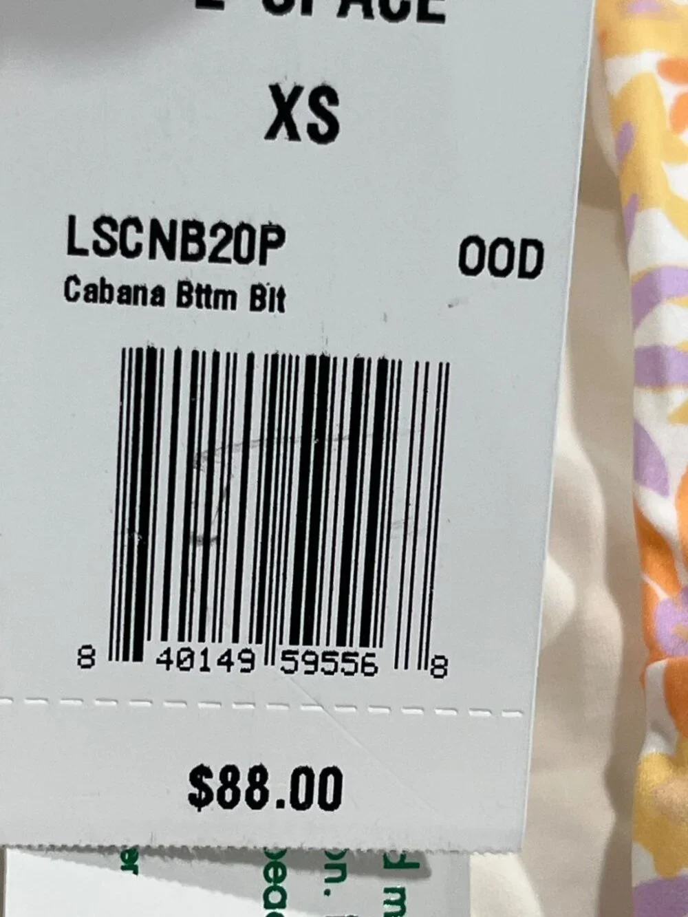 L*Space Cabana Bitsy Bikini Bottom in Oopsie Daisy XSmall New Womens